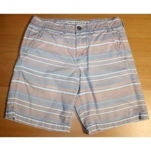Mens Eagle American Prep Shorts Sz: 29 Striped Bermuda Chino Flat Front Pockets
